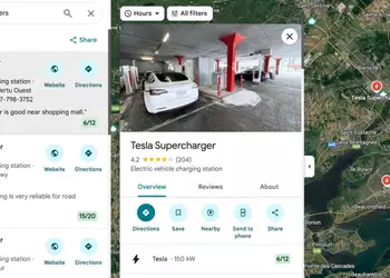 Доступность Tesla Supercharger теперь отображается в Google Maps в режиме реального времени