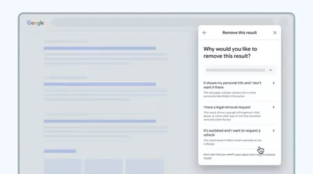 Google allows users to remove personal information from search results faster