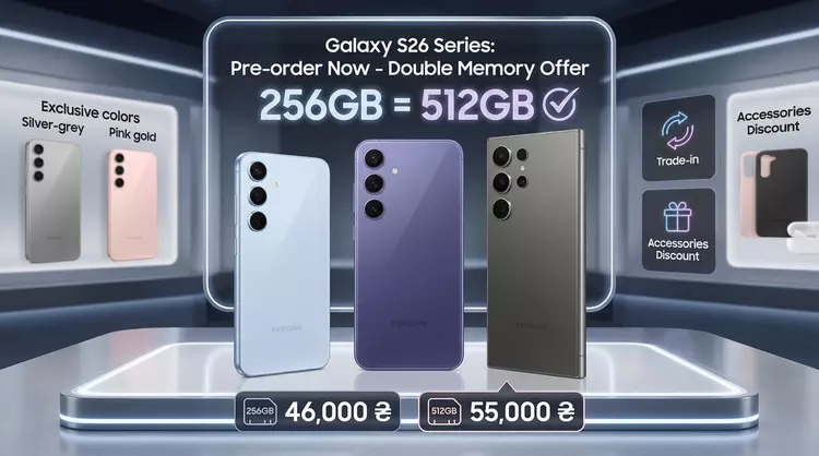 Galaxy S26 в Украине: сколько стоят новые флагманы и как получить больше памяти за те же деньги