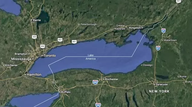 Google Maps renamed Lake Ontario for ...