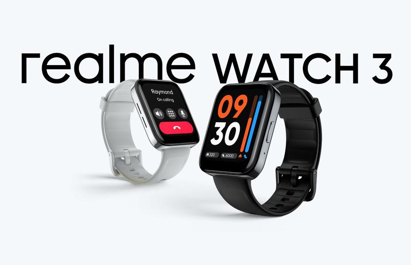 realme Watch 3: дисплей на 1.8″, функция звонков, защита IP68, датчик SpO2 и поддержка более 110 спортивных режимов