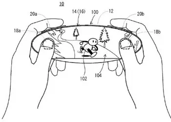 Изображения контроллера Nintendo NX с овальным экраном на всю переднюю панель