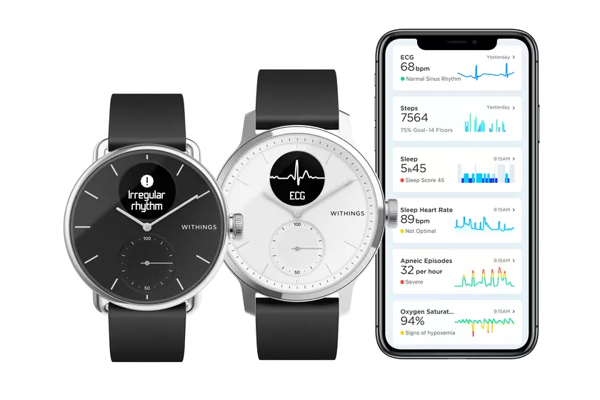 Withings ScanWatch — гибридные смарт-часы с ЭКГ, определяющие проблемы с сердцем, за $249