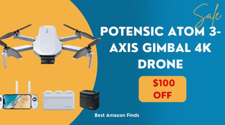 Potensic ATOM 3-Axis Gimbal 4K GPS Drone - $100 Off Now!