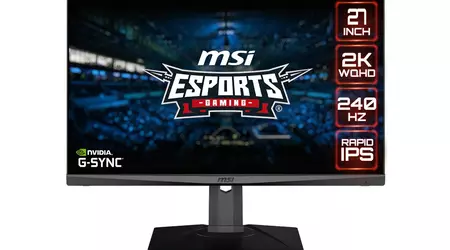 MSI Optix G274QPX: Gaming monitor with 2K IPS screen at 270Hz and Nvidia G-Sync support for $380
