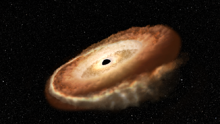 Un agujero negro supermasivo destruyó una estrella y la convirtió en un donut espacial