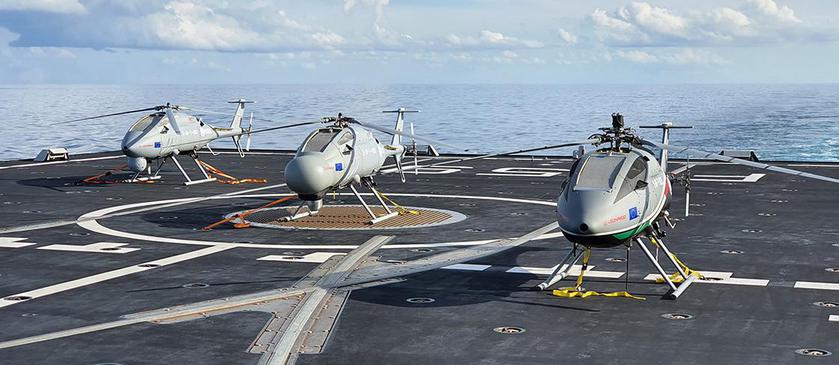 Leonardo представил обновлённую версию беспилотного вертолёта AWHero с морским радаром Gabbiano TS Ultralight