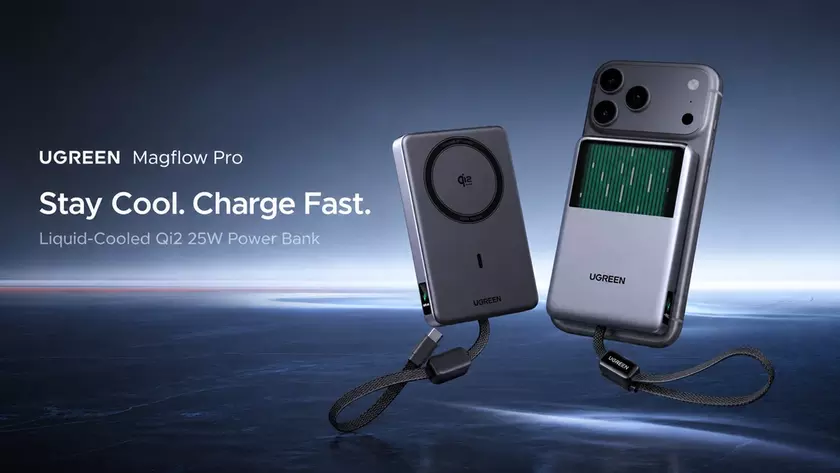 Магнитный павербанк Ugreen MagFlow Pro с прозрачным корпусом