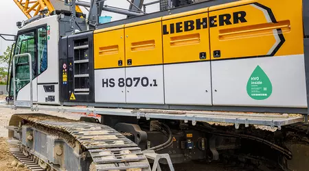 Liebherr-Werk Nenzing has converted its machines from diesel to synthetically produced HVO fuel