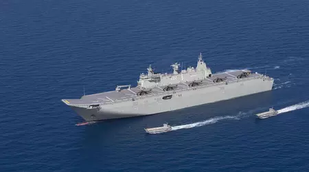 Australia has sent its largest ship HMAS Canberra to the South China Sea for joint exercises with the US and the Philippines