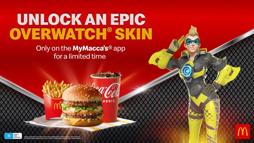 McDonald's a lancé une collaboration avec Overwatch 2 en Australie. Les fans peuvent obtenir un skin épique pour Tracer.-2