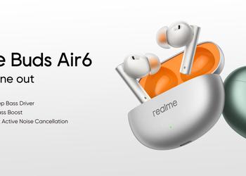 realme Buds Air 6 с ANC, поддержкой LHDC, автономностью до 40 часов и ценой $39 дебютировали за пределами Китая