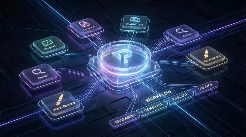 Интерфейс управления агентами Perplexity Computer