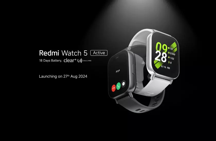 Xiaomi 27 августа представит смарт-часы Redmi Watch 5 Active