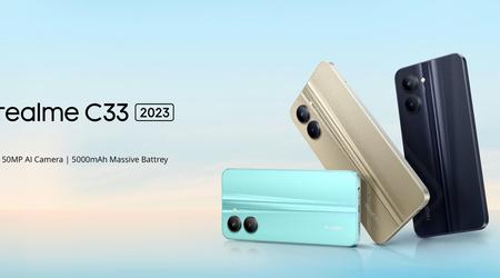 Realme ha presentado una nueva versión de su smartphone económico Realme C33 con pantalla IPS y cámara de 50 MP.