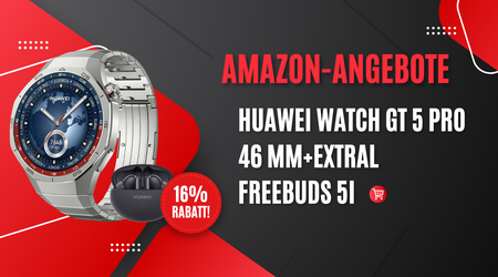 HUAWEI Watch GT 5 Pro 46 mm Bundle mit FreeBuds 5i – Jetzt 100€ günstiger!