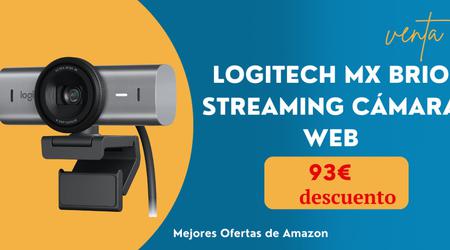 Webcam Logitech MX Brio Ultra HD 4K - descuento de 93€ ¡No te lo pierdas!