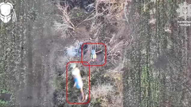 National Police drone destroys a bomber ...
