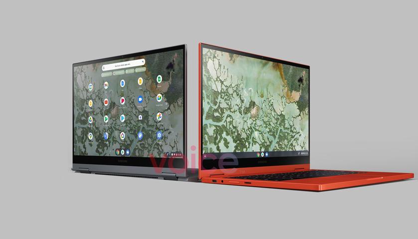 Пресс-рендеры Samsung Galaxy Chromebook 2 попали в сеть: поворотный дисплей с тонкими рамками и две расцветки