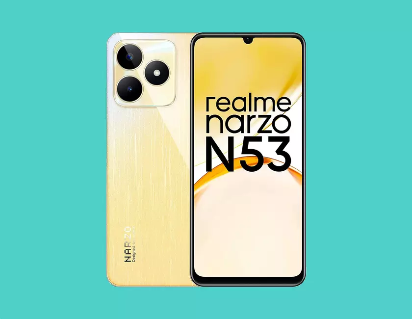 realme narzo N53: LCD-дисплей на 90 Гц, чип Unisoc T612 и батарея на 5000 мАч за $109