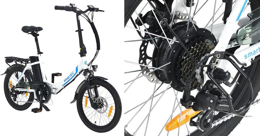 SmartEC Camp-20D mejor bicicleta plegable para ciclistas altos