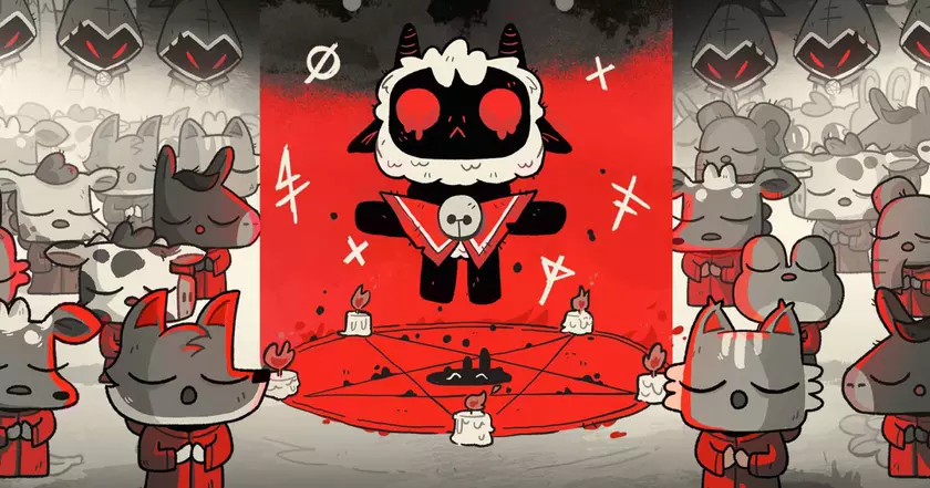 Разбор скриншотов Cult of the Lamb: сюрреализм в каждом пикселе