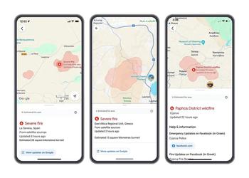 Google Maps и Search расширяют функцию мониторинга лесных пожаров на 15 новых стран Европы и Африки