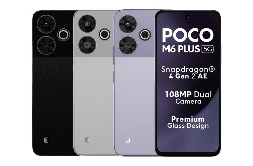 POCO M6 Plus 5G: дисплей на 120 Гц, чип Snapdragon 4 Gen 2 AE, камера на 108 МП и цена от $160