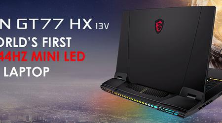MSI announced the world's first gaming notebook with Mini LED 4K display at 144 Hz
