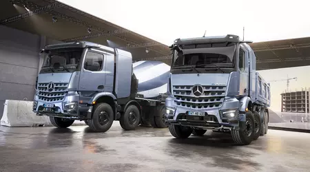 Mercedes-Benz a dévoilé le camion électrique eArocs 400, une bétonnière et une benne à zéro émission.