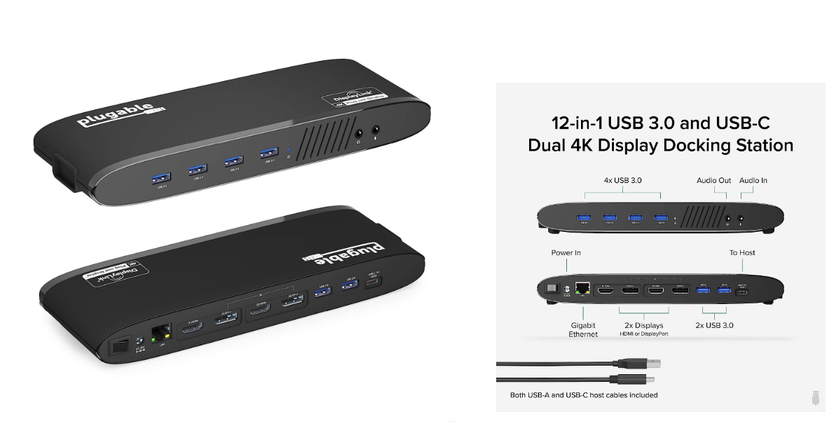 Plugable USB 3.0 Dual Horizontal ‎(UD-6950H)
