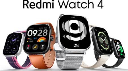 Xiaomi представила розумний годинник Redmi Watch 4 з GPS, NFC і захистом від води IP68 за ціною $70
