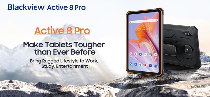 Blackview Active 8 Pro: защищённый планшет с чипом MediaTek Helio G99 и батареей на 22 000 мАч по акционной цене