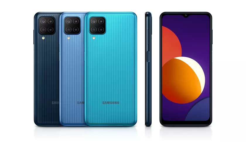 Samsung анонсировала Galaxy M12 c экраном Infinity-V, квадро-камерой на 48 МП и боковым сканером (на самом деле нет)