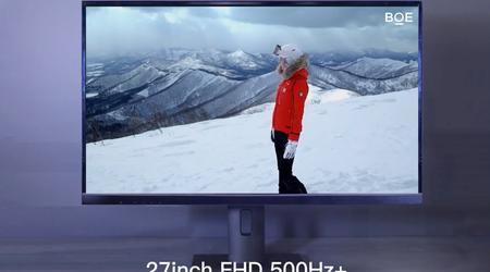 BOE presenta il primo monitor al mondo in grado di supportare frequenze di aggiornamento superiori a 500 Hz