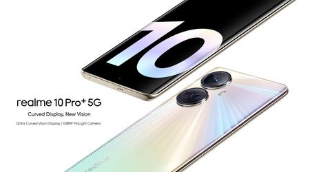 The realme 10 Pro+ debuted outside of China: a smartphone with a 120Hz AMOLED screen, a MediaTek Dimensity 1080 chip and a 108 MP camera