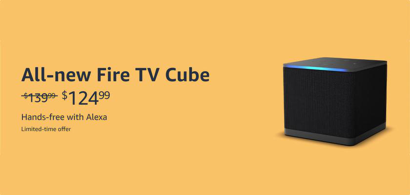 4K-медиаплеер Fire TV Cube с поддержкой Alexa и Wi-Fi 6E снова можно купить на Amazon со скидкой $15
