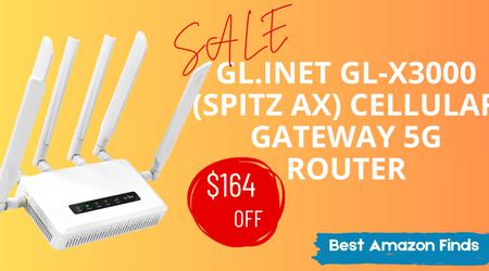 GL.iNet GL-X3000 (Spitz AX) Cellular Gateway 5G Router -  Limited time deal $164 Off!