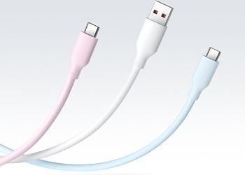 Xiaomi выпустила 2-х метровый силиконовый кабель USB-A на USB-C с поддержкой зарядки на 120 Вт