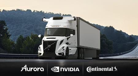 Aurora, Continental і NVIDIA об'єднали зусилля для розгортання безпілотних вантажівок у 2027 році