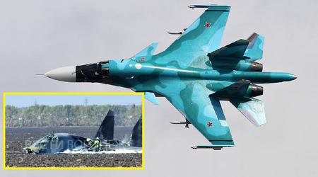 Cacciabombardiere supersonico Su-34 di generazione 4++ del valore di 50 milioni di dollari precipitato in Russia