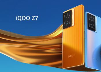 iQOO Z7 : écran LCD 120Hz, puce Snapdragon 782G, batterie 5000mAh et chargeur 120W pour 232$.