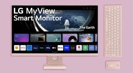 LG stellt MyView Smart Monitor Desktop Setup in zartem Rosa vor