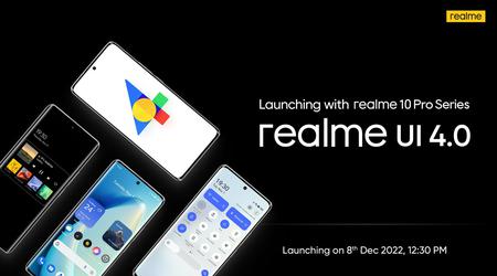The global announcement of realme UI 4.0 based on Android 13 will take place on December 8