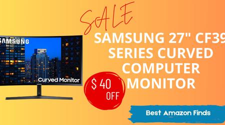 SAMSUNG 27" CF39 Series Curved Computer Monitor - Limited Now $40 OFF!