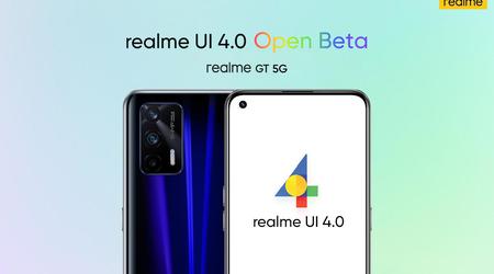 realme announced the beta testing Android 13 with the shell realme UI 4.0 for realme GT 5G