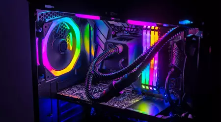 5 computer components with RGB illumination