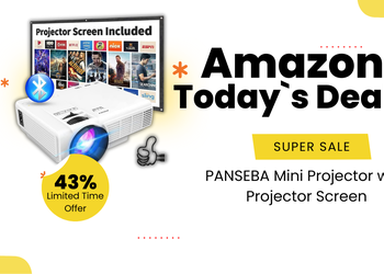 PANSEBA Mini Projector with Screen – Over $40 Off at Amazon!
