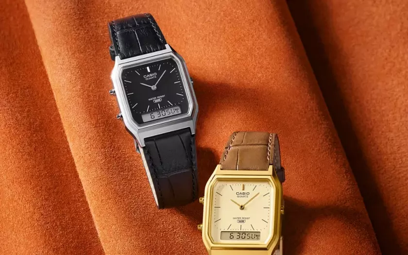 Casio ретро годинники AQ230EGL-9A та AQ230EL-1A