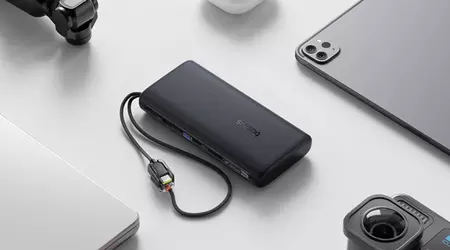 Baseus introduced a universal 20,000 mAh power bank with 100W fast charging and built-in cables